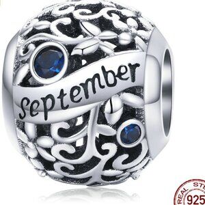 925 Stering Silver Charm September